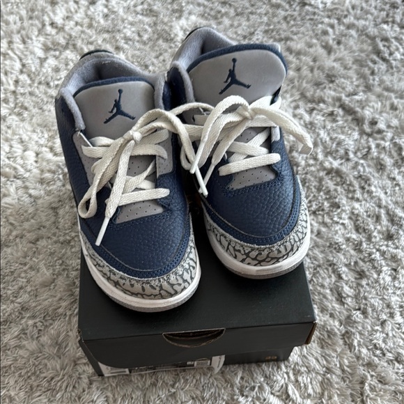 Jordan Kids Blue And White Sneakers